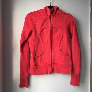Lululemon red zip up hoodie xs